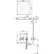 Душевая система Tres Block system 20735205 хром для душа/ванны  встраиваемая, термостатическая
