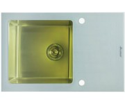 Мойка Seaman Eco Glass SMG-780 White Gold, золото/белое стекло