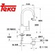 Teka Ares 233620200 хром для умывальника