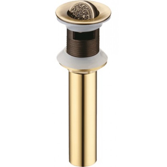 Донный клапан " Узоры" Bronze de Luxe 21979 бронза