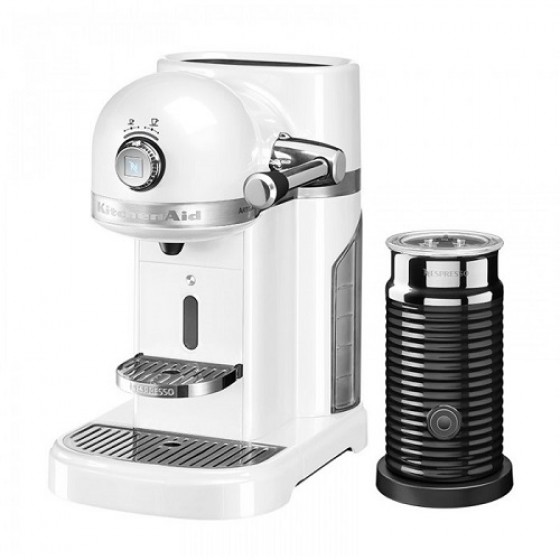 Кофемашина KitchenAid Nespresso 5KES0504EFP+ Aeroccino морозный жемчуг