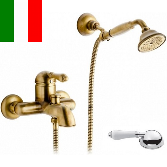 Nicolazzi Classica Lusso 3401 BZ 76 для ванны, бронза/белая ручка