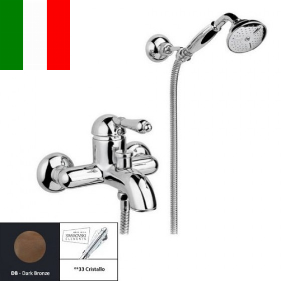 Nicolazzi Classica Lusso 3401 DB 33 для ванны, темная бронза/ ручка с кристаллом